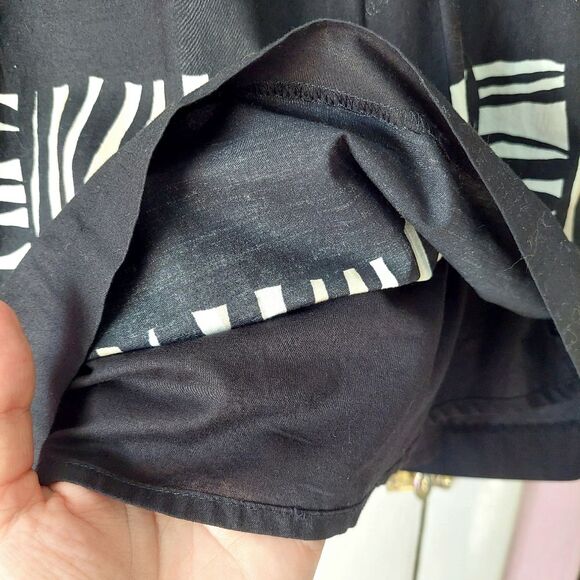 Talbots 100% Cotton Tribal Tiger Striped A-Line Petite Skirt Sz 4P - Picture 5 of 9